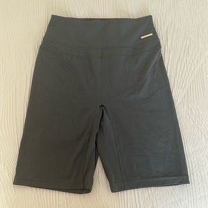 Gymshark Whitney Simmons cycling shorts in eucalyptus (olive green color)